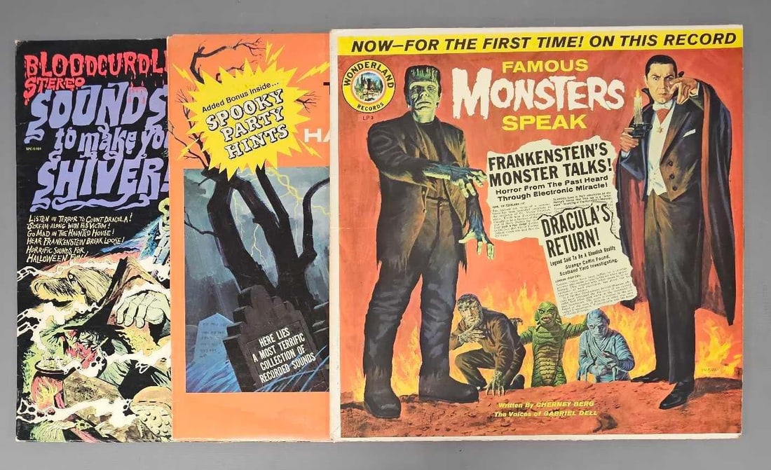 Three 1970s horror sounds record albums (1 of 7)