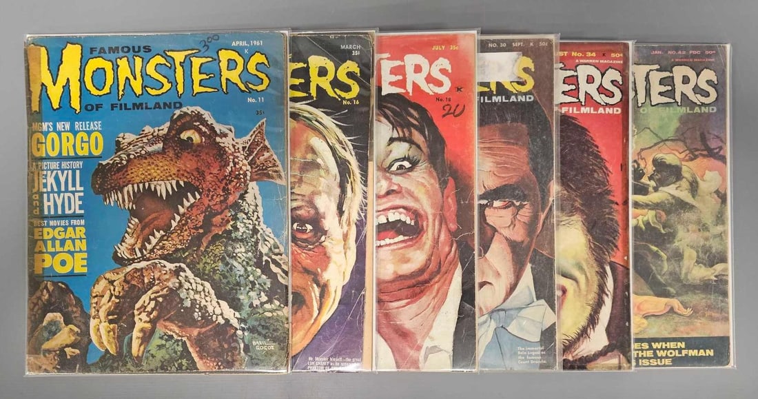Six Famous Monsters of Filmland Magazines 11 16 18 30 34 42 (1 of 4)