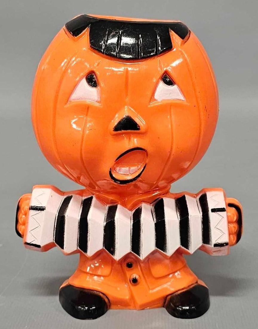 Vintage Rosbro Halloween Jack O Lantern Accordion candy container (1 of 6)