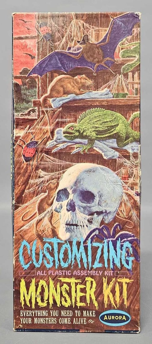 Empty original 1963 Aurora The Customizing Monster Kit model box (1 of 6)