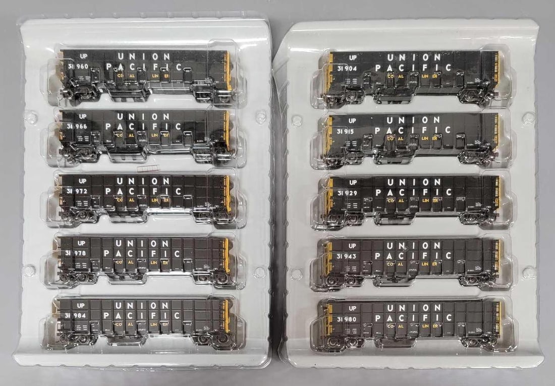 Ten Athearn HO Union Pacific 50' Thrall high side coal gondolas (1 of 3)