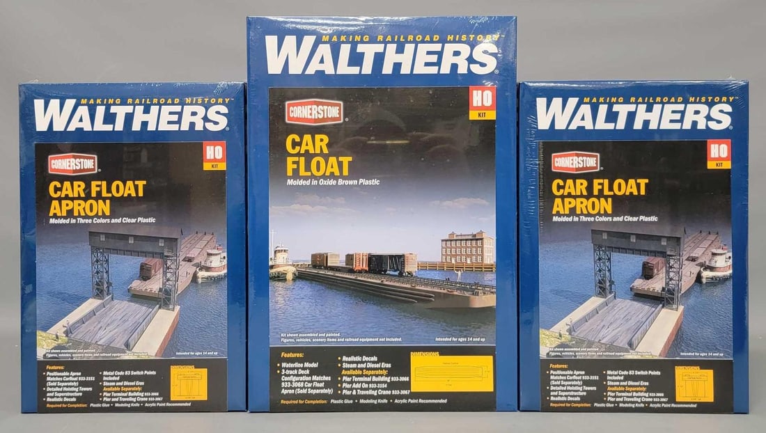 Factory sealed Walthers Cornerstone Car Float and Apron building kits (1 of 5)