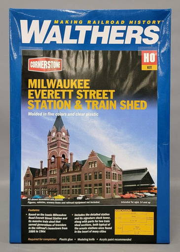 Walthers Cornerstone Milwaukee Everett Street Station Train Shed