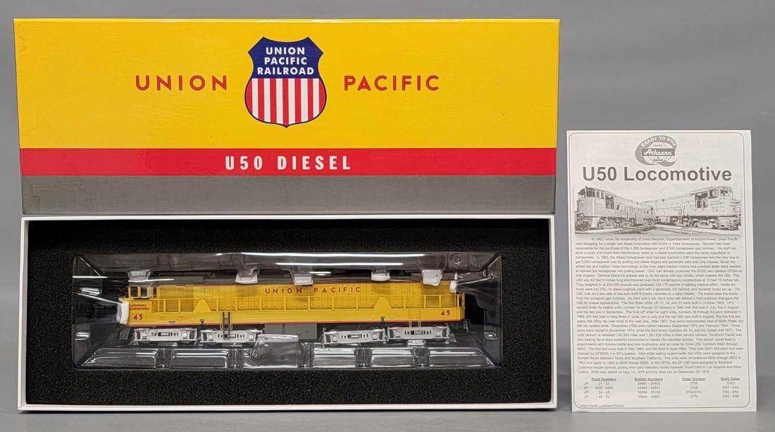 Athearn HO scale Union Pacific U50 diesel locomotive in original box 88675 (1 of 11)