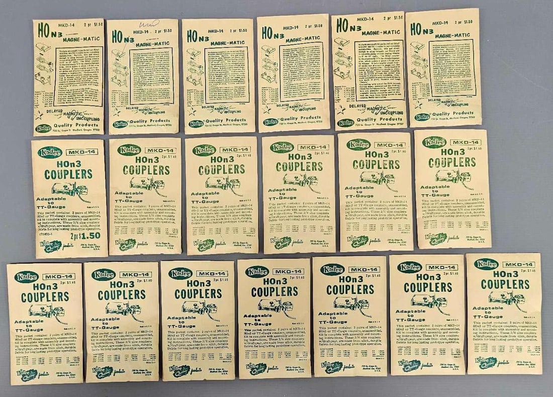 Unopened Packets Of Kadee Mkd14 Hon3 Couplers Auction