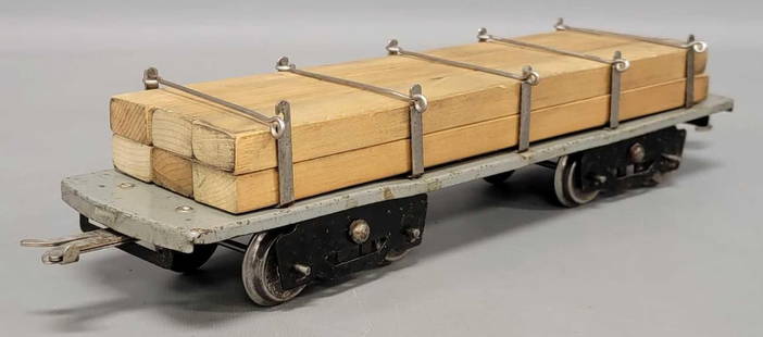 Possible American Flyer wide gauge flat car prototype: Possible American Flyer wide gauge flat car prototype. This car was featured in a September 1997 CTT article written by Stan Merritt. The car is most certainly unique as mentioned in the article. It h
