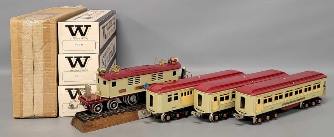 Williams Ives reproduction 1694 electric locomotive plus 1695 1696 1697 passenger cars (1 of 8)
