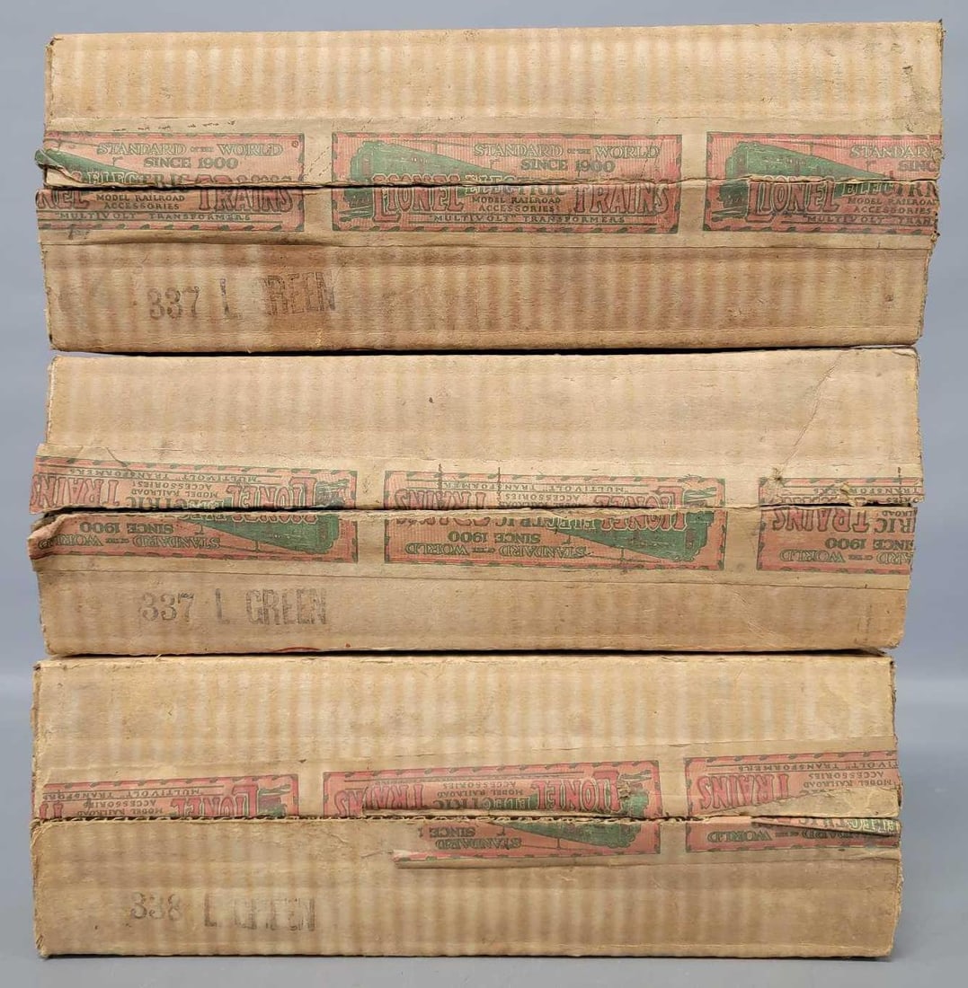 Lionel prewar standard gauge L Green 337 337 338 empty original boxes (1 of 7)