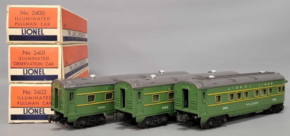 Lionel postwar O 2400 2401 2402 passenger car set in original boxes NICE!! (1 of 13)