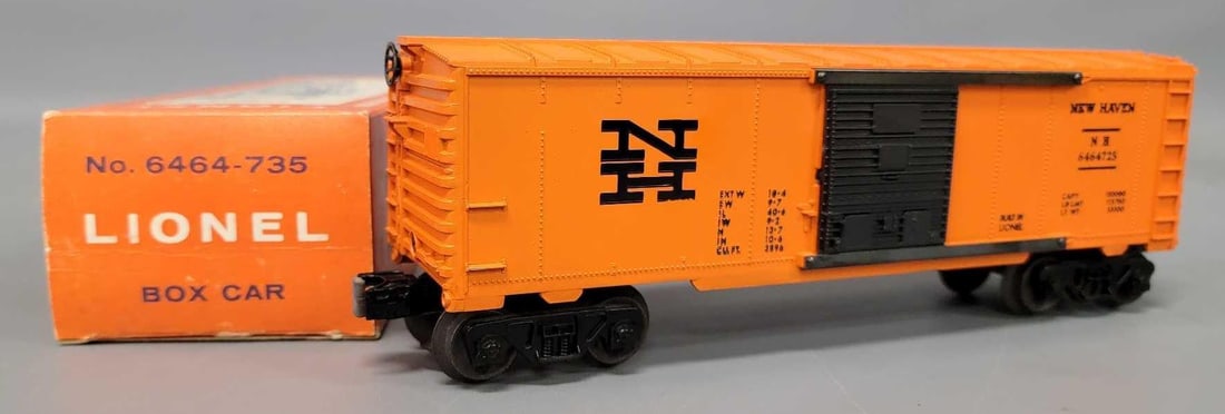 Unrun Lionel postwar O 6464-725 type IV New Haven box car in original box (1 of 9)