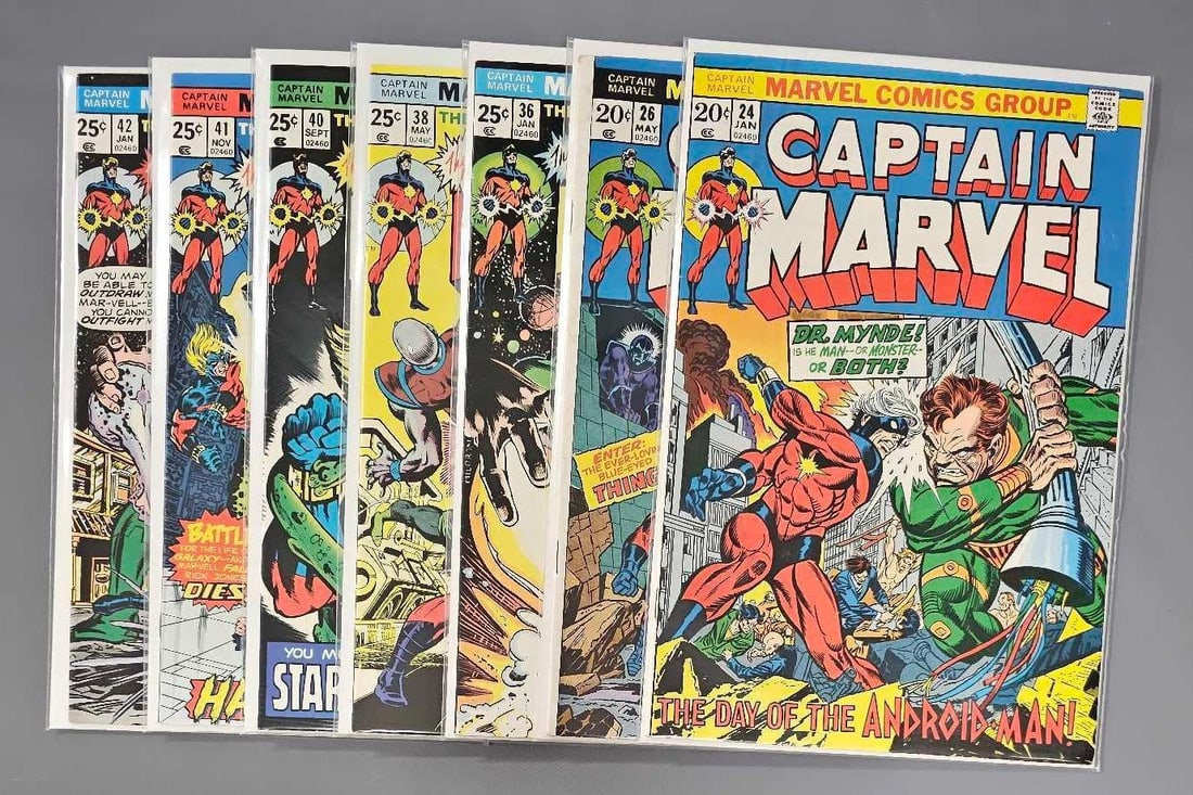 Seven Captain Marvel Comics (1 of 3)