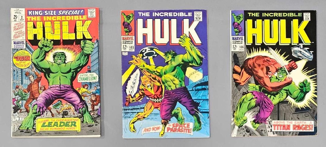 Three Incredible Hulk  Comics (1 of 5)