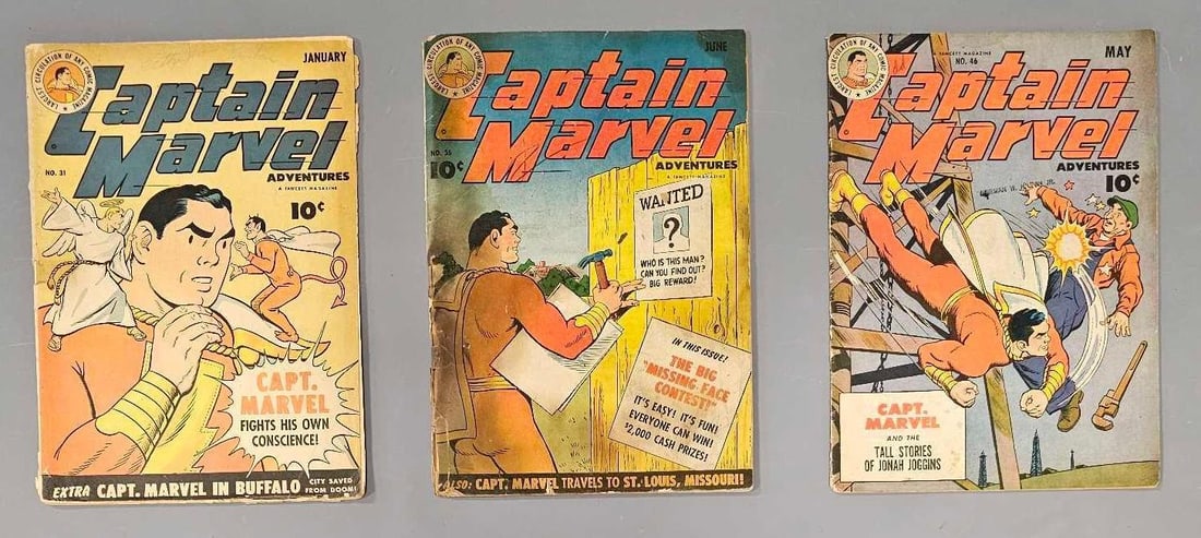 Three Captain Marvel Adventures Comics (1 of 5)