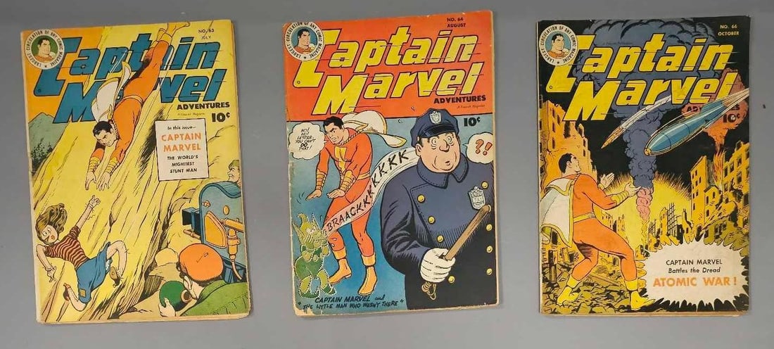 Three Captain Marvel Adventures Comics (1 of 5)