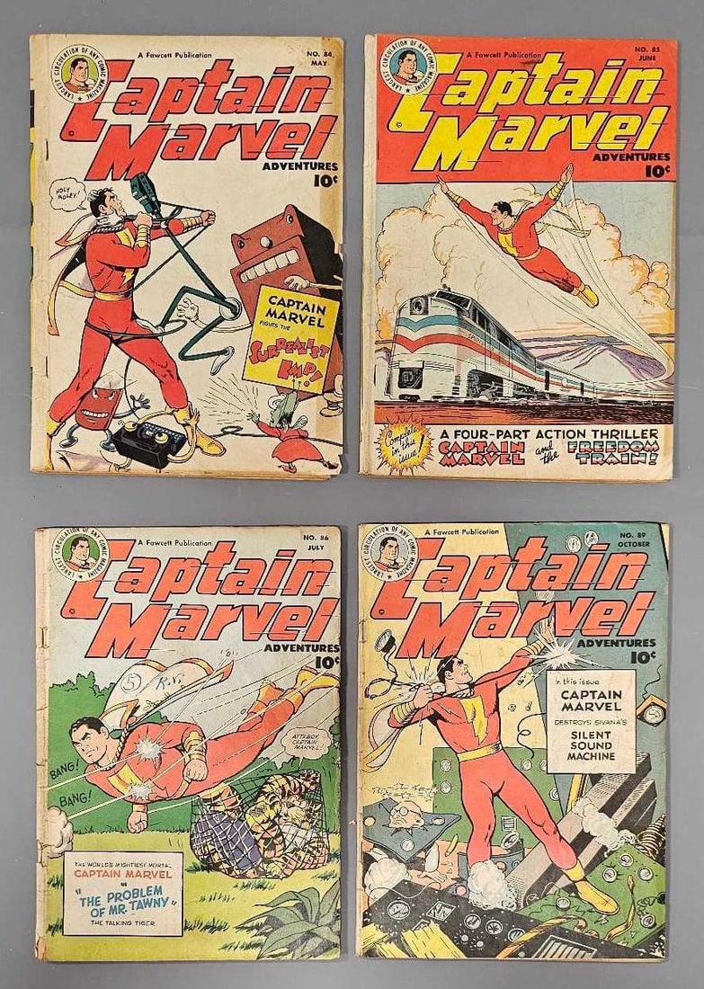 Four Captain Marvel Adventures Comics (1 of 4)
