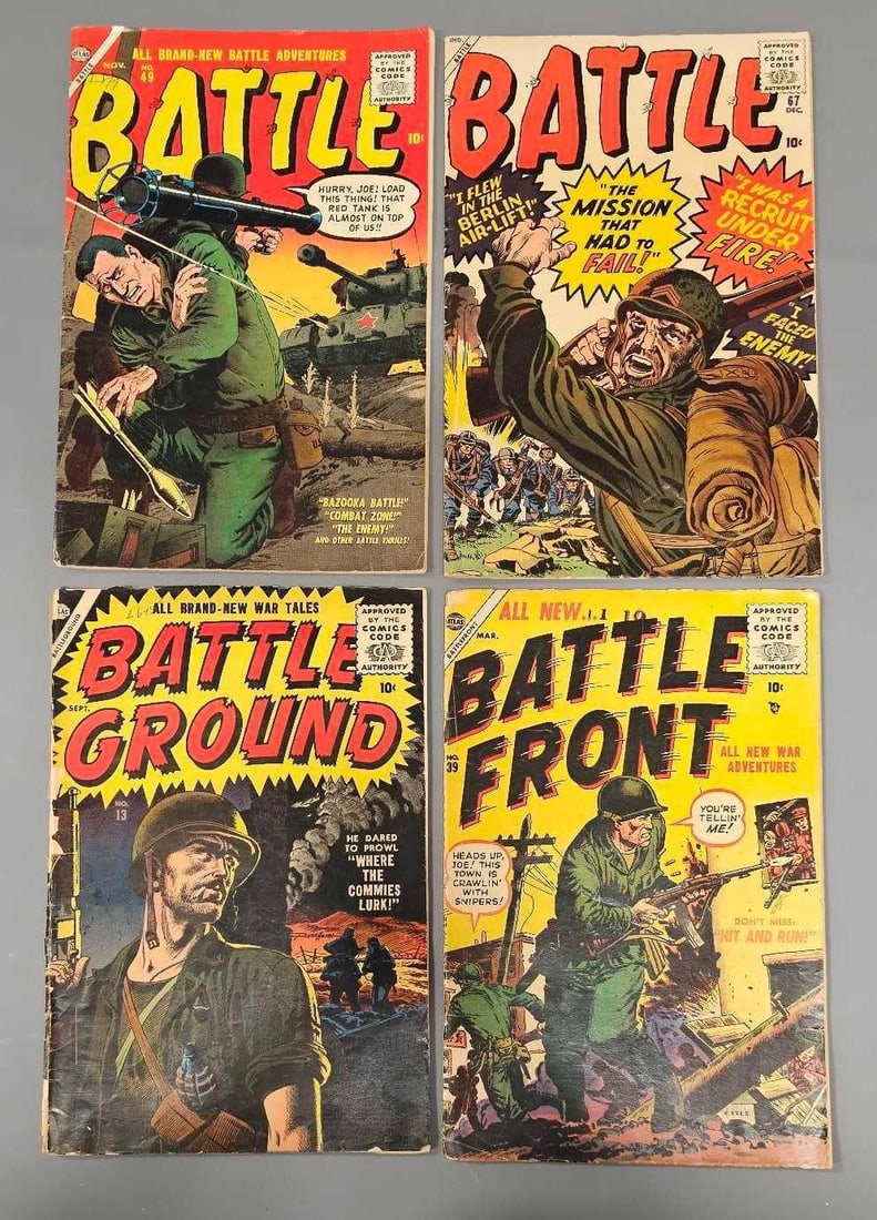 Four Atlas war related comic books (1 of 3)