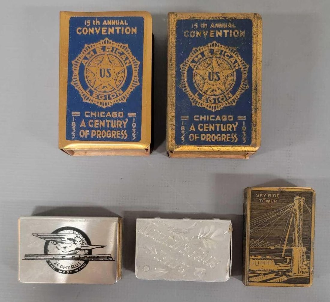 Four Chicago Worlds Fair Match boxes and one 1904 Worlds Fair cigar cutter (1 of 13)