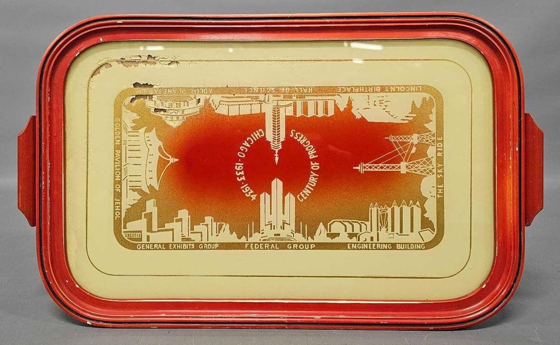 1933-1934 Chicago Worlds Fair Souvenir Tray (1 of 4)