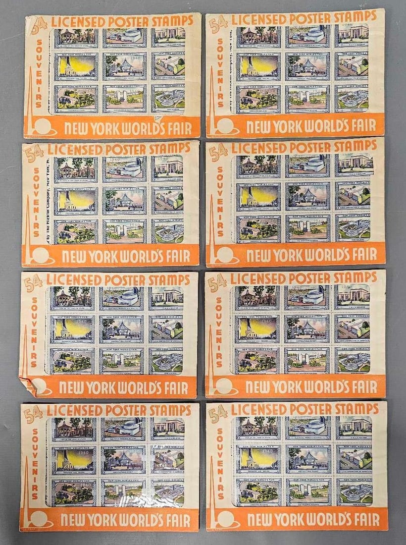 Group of Licensed Poster Stamps from 1939 New York World's Fair (1 of 3)