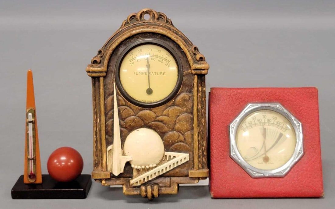 Group of Chicago and New York Worlds Fair thermometers (1 of 7)