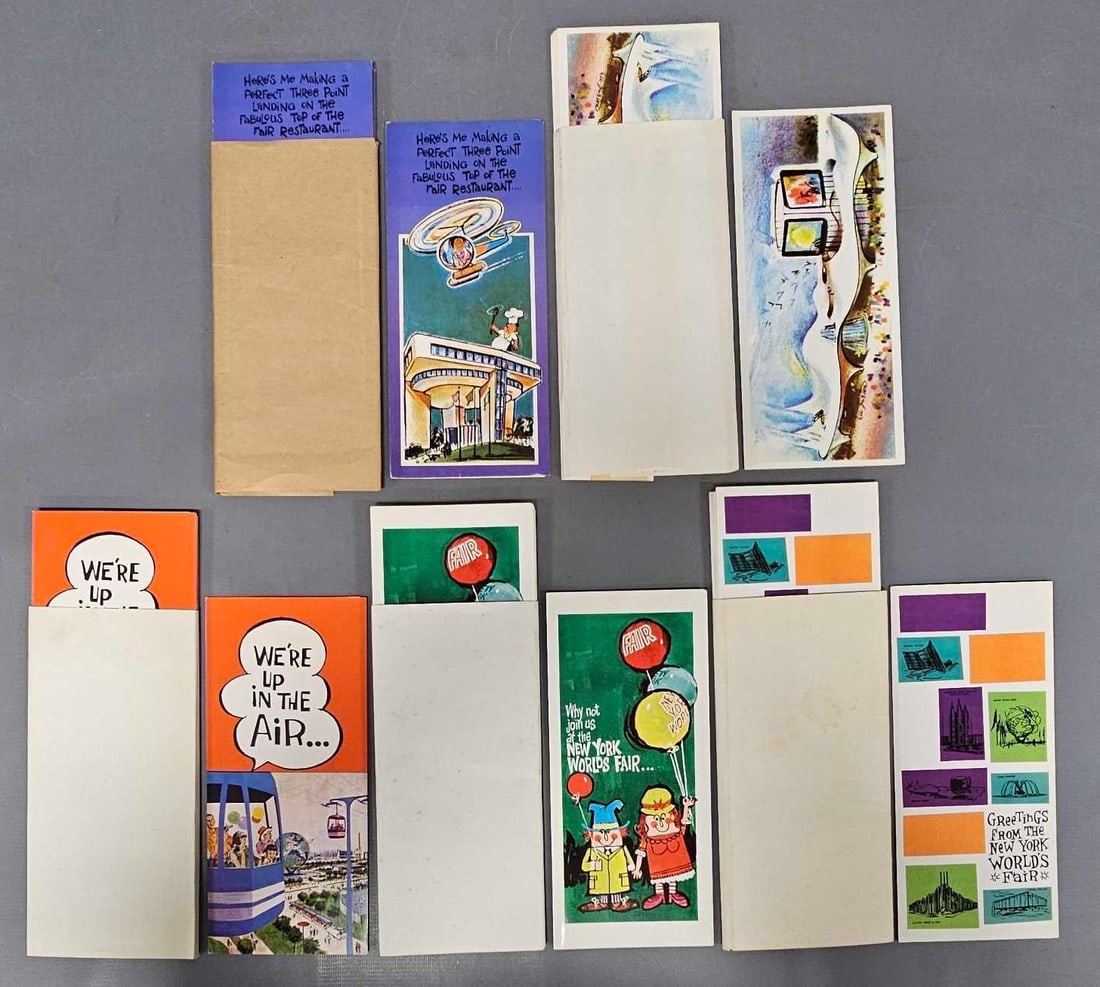 Epemera group of five packets of greeting cards from the 1964 New York World's Fair: Ephemera group of five packets of greeting cards from the 1964 New York Worlds Fair consisting of twelve cards unused in original packs in very good to excellent condition as seen in the photos.