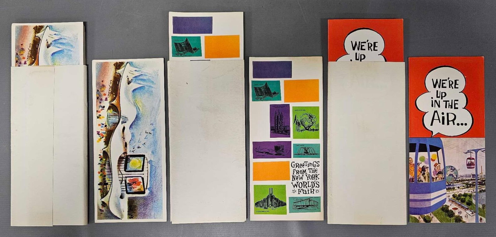 Epemera group three packets of greeting cards from the 1964 New York World's Fair: Ephemera group of three packets of greeting cards from the 1964 New York Worlds Fair consisting of twelve cards unused in original packs in very good to excellent condition as seen in the photos.