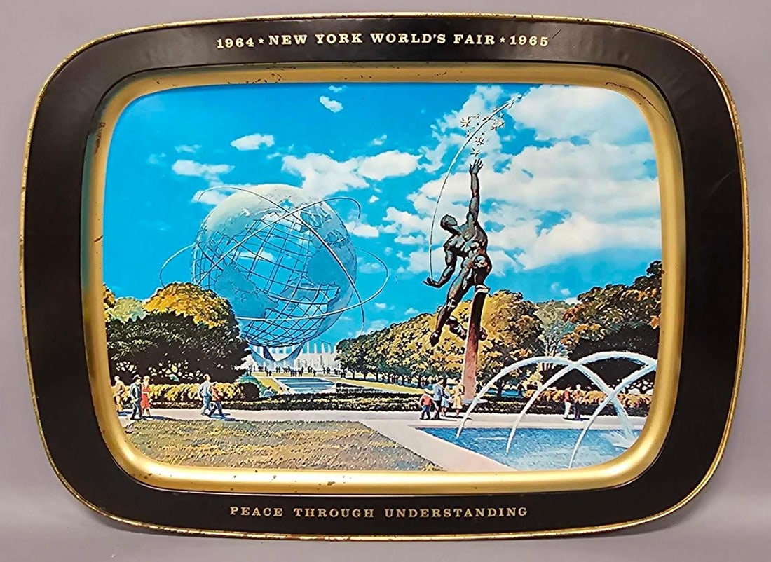 1964-1965 New York World's Fair large metal tray (1 of 4)