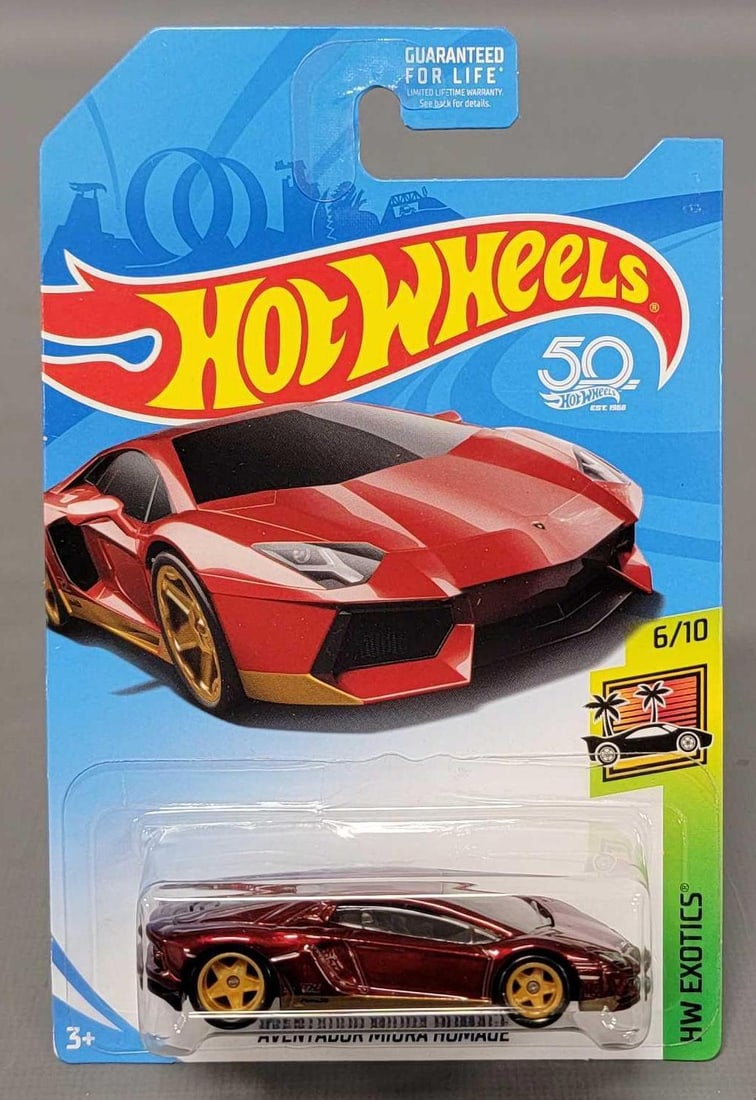 Hot Wheels 2017 Super Treasure Hunt  Lamborghini Aventador Miura Homage on card (1 of 7)