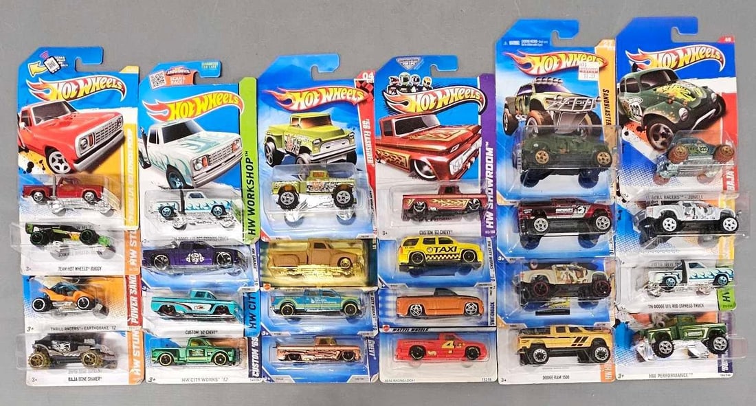Group of twenty four main line Hot Wheels on sealed blister cards (1 of 7)
