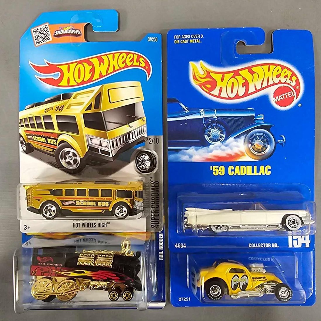 Group of four modern Hot Wheels on sealed blister cars (1 of 3)