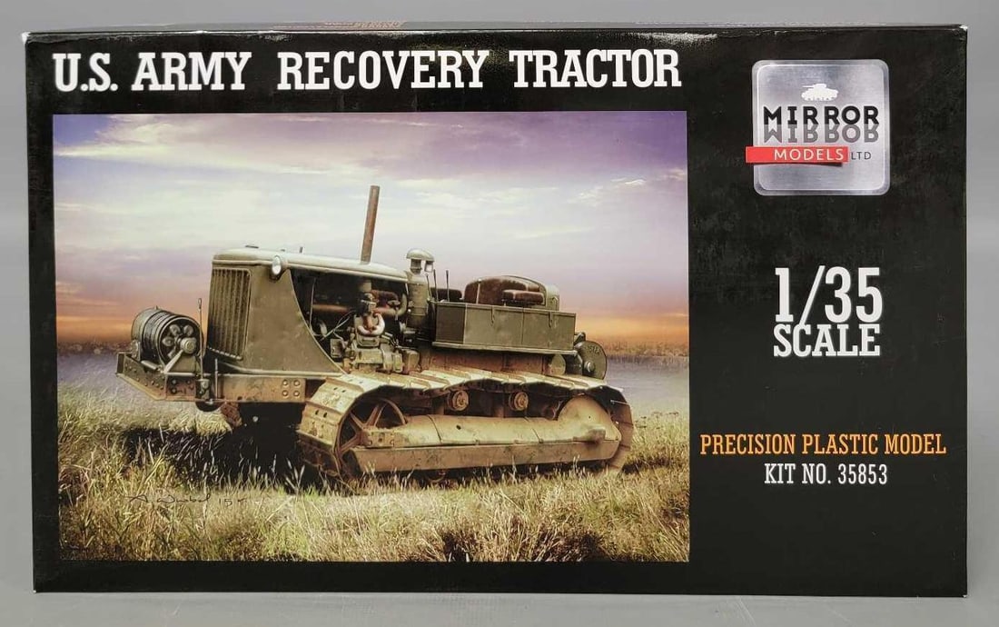 Mirror Models 1:35U.S. Army Recovery Tractor kit 35853: Mirror Models 1:35U.S. Army Recovery Tractor kit 35853 This is an open box, sealed bag kit with all parts accounted for and an original instruction sheet mint as seen in the photos.