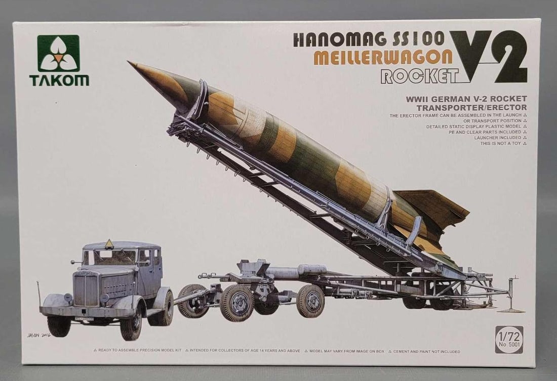 Factory sealed Takom 1:72 Hanomag SS100 Meillerwagon Rocket V2 kit 5001 (1 of 6)
