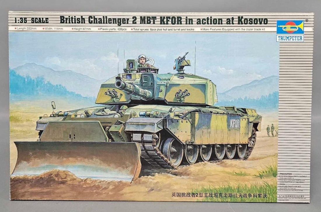 Trumpeter 1:35 British Challenger 2 MBT KFOR kit 00345 (1 of 7)