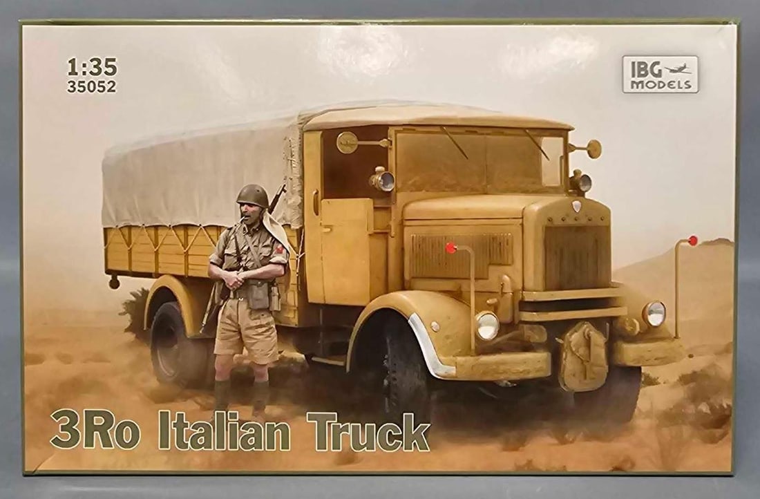 IBG 1:35 3Ro Italian Truck kit 35052: IBG 1:35 3Ro Italian Truck kit stock number 35052 This is an open box, sealed bag kit with all parts accounted for and an original instruction sheet mint as seen in the photos.