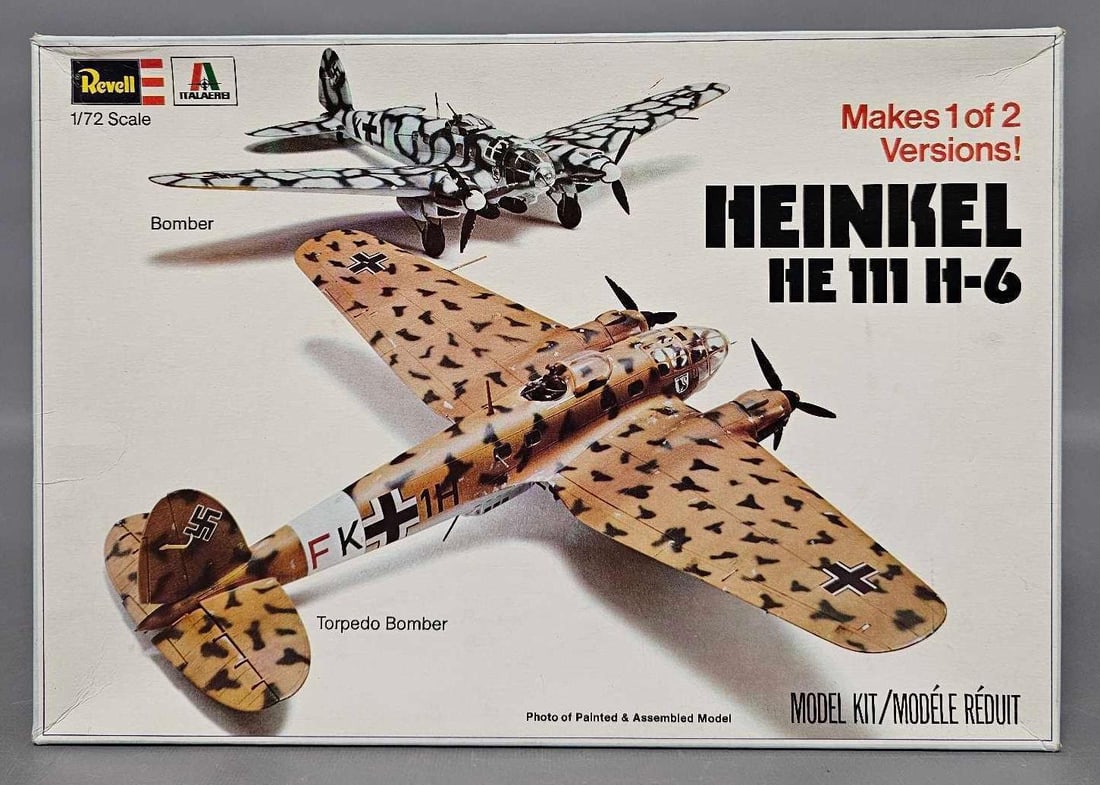 Revell 1:72 Heinkel HE 111 H-6 kit 2016: Revell 1:72 Heinkel HE 111 H-6 kit stock number H-2016 This is an open box, sealed bag kit with all parts accounted for and an original instruction sheet mint as seen in the photos.