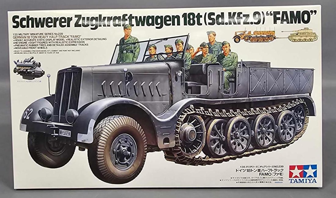 Tamiya 1:35 Schwerer Zugkraftwagen 18t Sd.Kfz.9 Famo kit 5300 (1 of 8)