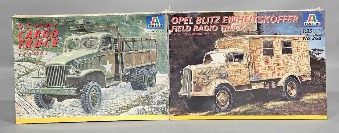 Factory sealed Italeri 1:35 kit 271 and 368 Opel Blitz Field Radio Truck and U.S. Army Cargo Truck (1 of 5)
