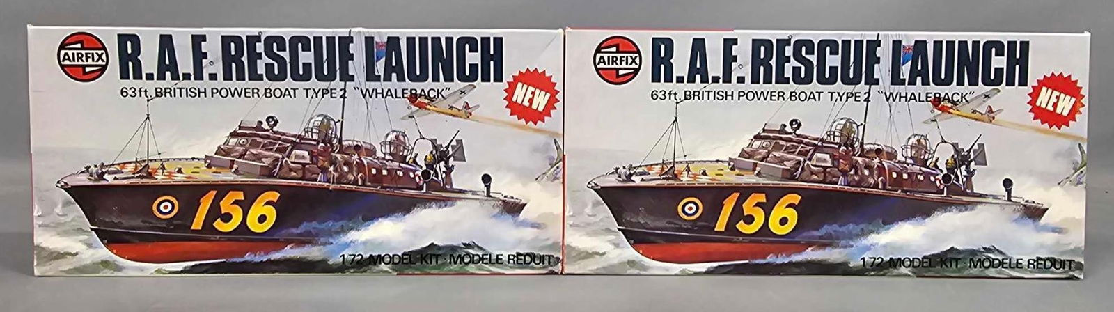 Two Airfix 1:72 R.A.F Rescue Launch British Power Boat Type 2 Whaleback series 5 (1 of 5)