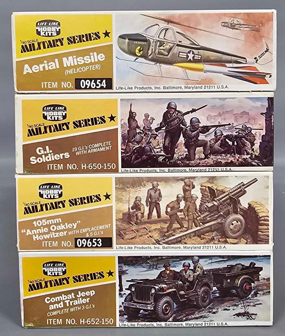 Group of Life-Like Hobby Kits Military Series 1:40 kits 9654 9653 650 652 (1 of 7)