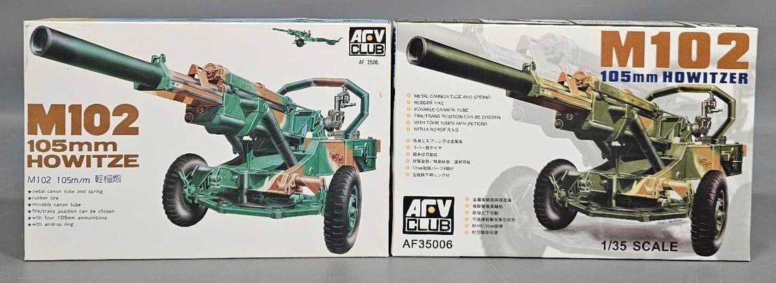 Group of two 1:35 AFV M102 105mm Howitzer kit 35006 3506 (1 of 5)