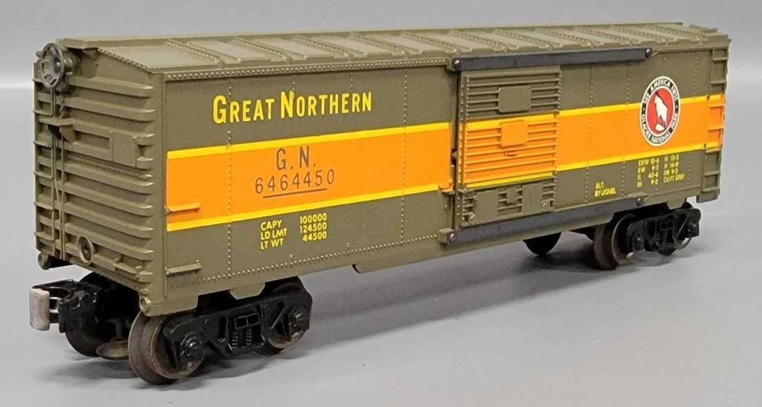 Unrun Lionel postwar O 6464-450 Great Northern type IV box car (1 of 7)