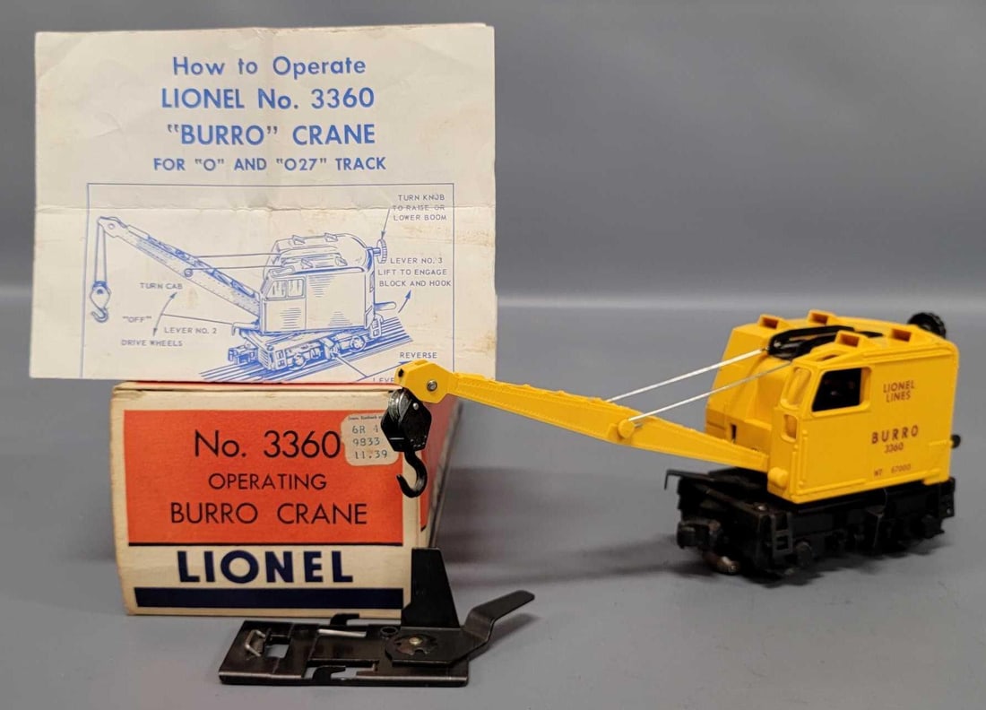 Lionel postwar O 3360 burro crane in original box (1 of 11)