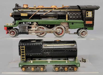 Restored Lionel prewar O gauge 260E steam locomotive and tender: Restored Lionel prewar O gauge 260E steam locomotive and tender. Not sure what all has been done but the frame most certainly appears to have been replaced on the locomotive and the frame and lower se