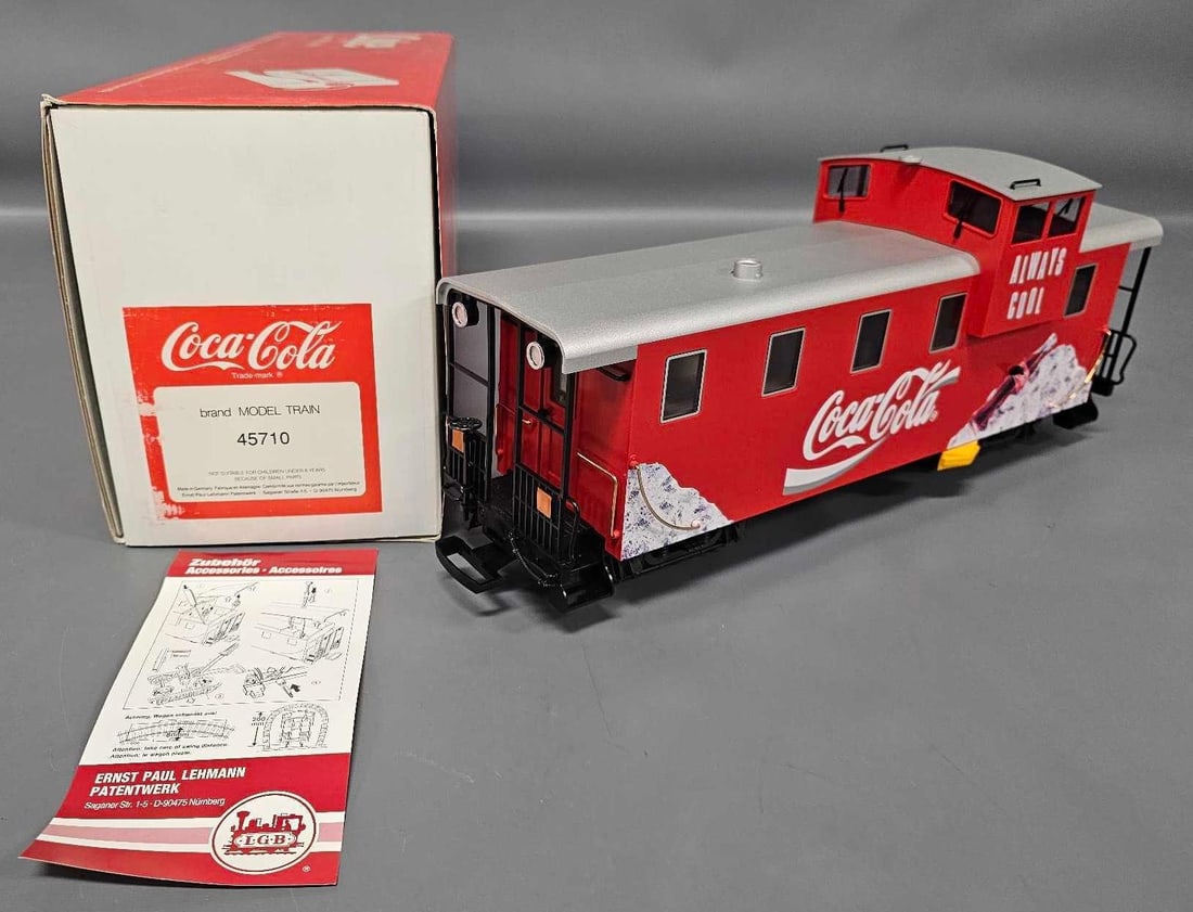 LGB G gauge 45710 Coca Cola lighted caboose in original box (1 of 10)