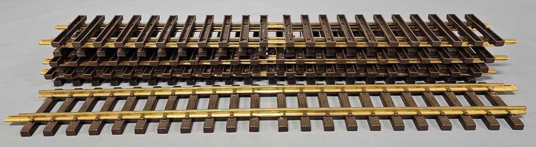 Seven sections of LGB G gauge 23 5/8 inch straight track (1 of 3)