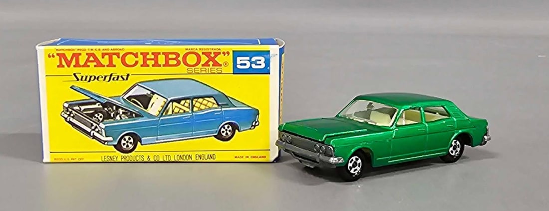 Matchbox transitional Superfast 53 Ford Zodiac in a F1 box (1 of 12)