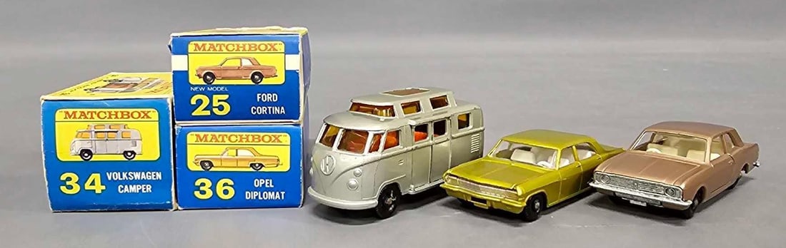 Group of three Matchbox cars in original E boxes (1 of 9)