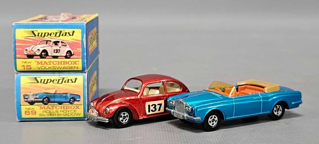 Two Matchbox Superfast a  15 Volkswagen and a  69 Rolls Royce Silver Shadow (1 of 11)