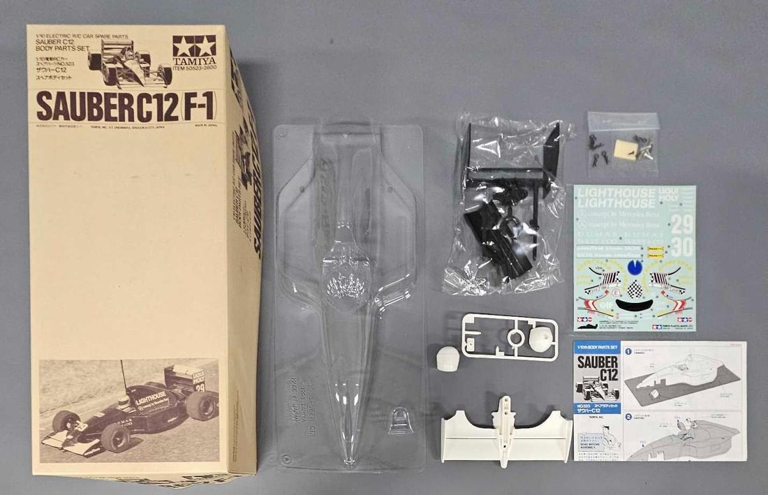 Tamiya 1/10 scale electric R/C car spare parts Sauber C12 body parts set 2800 (1 of 7)