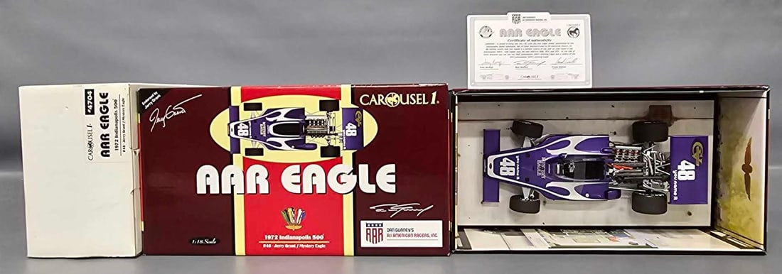 Carousel 1 1972 1/18 Indy 500 AAR Eagle Jerry Grant in original box (1 of 13)